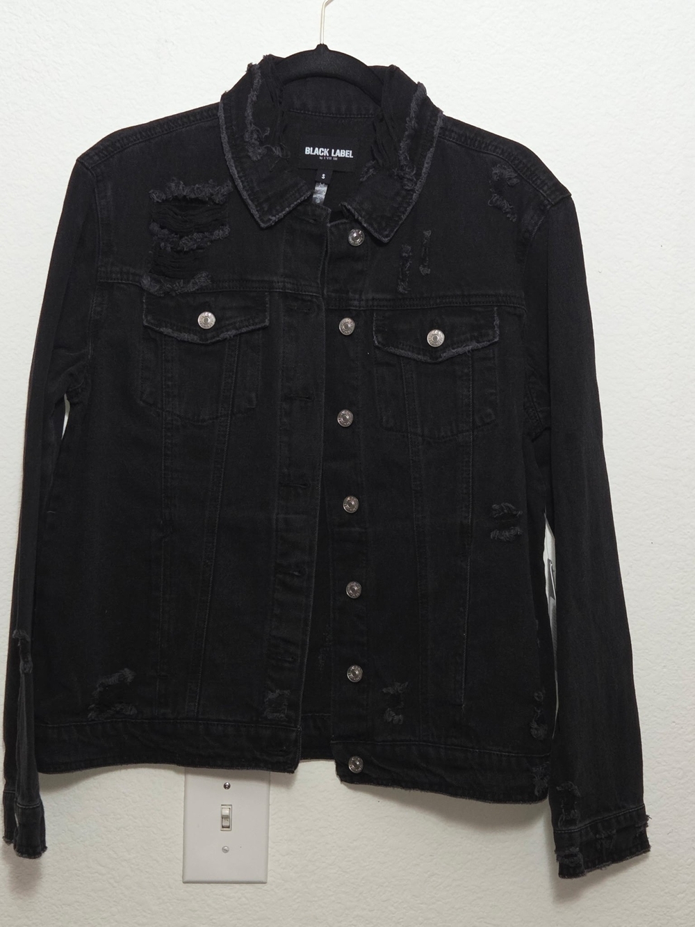 Black Label Black Distressed Women's Denim Jacket
